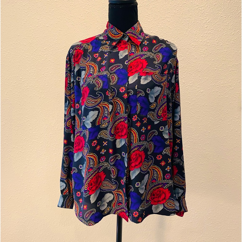 Vintage 90s Alfred Dunner Women’s Button Up Blouse Size 8
